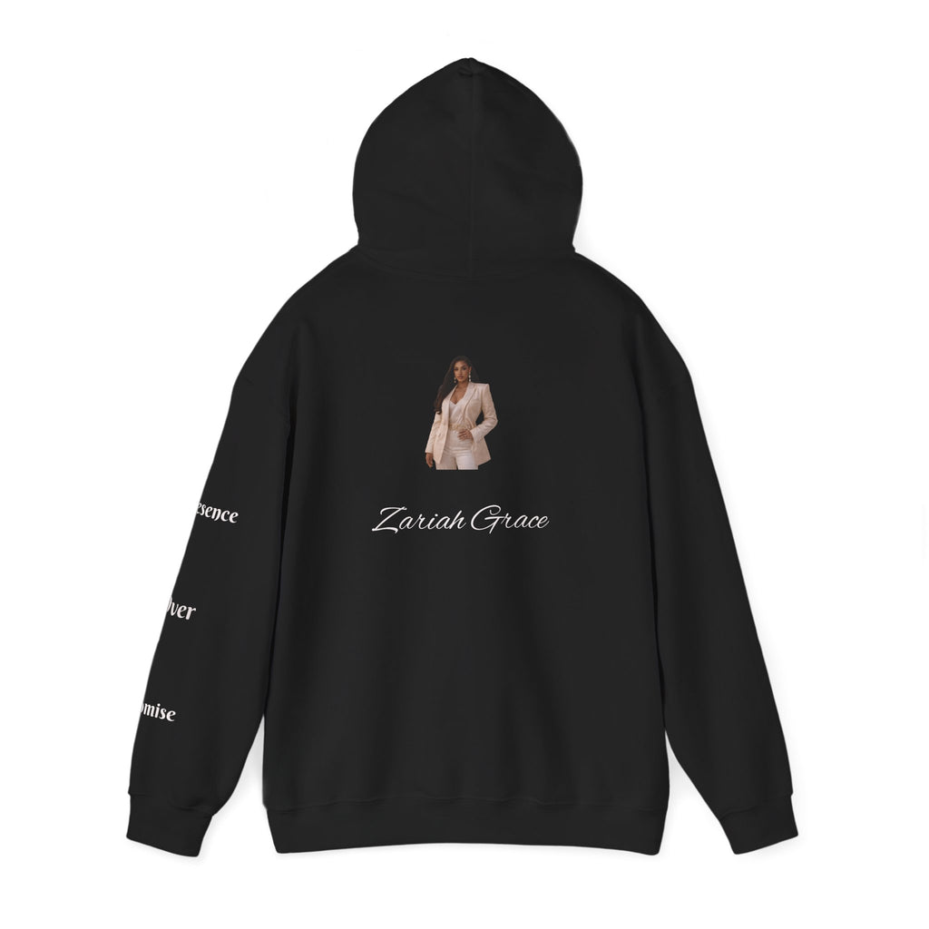 The Way You Show Up Matters Hoodie | Inspirational Text and Minimal Portrait Back